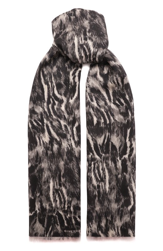 Шарф из шерсти и шелка Givenchy 710009762 Коричневый 710009762