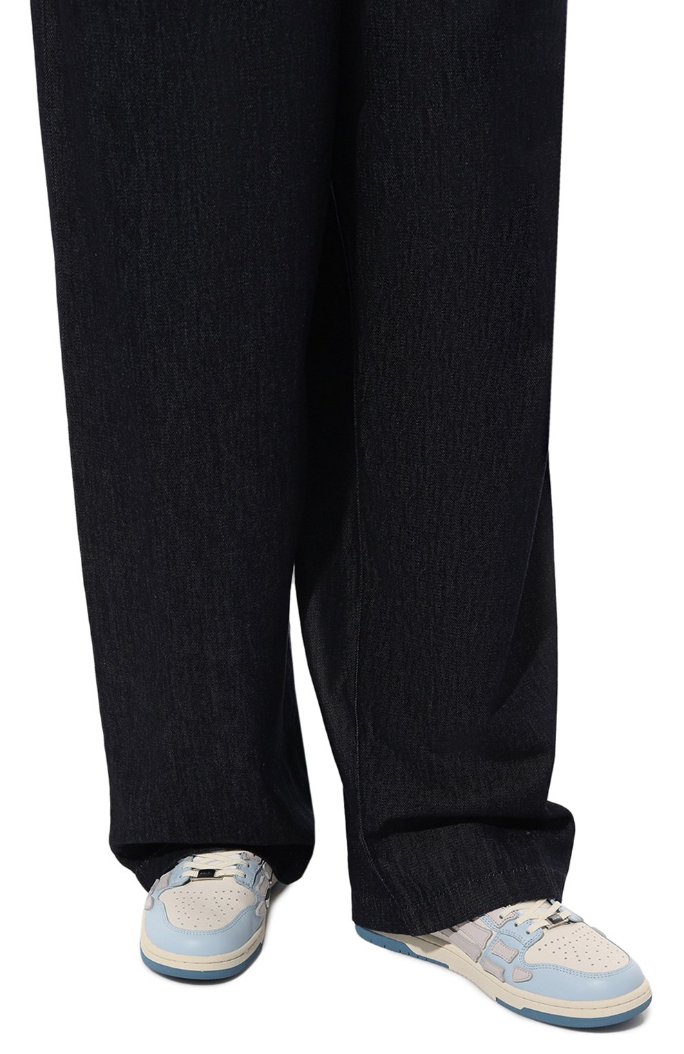 Кожаные кеды collegiate skel-top AMIRI, арт. AMF0SR1031, фото 3