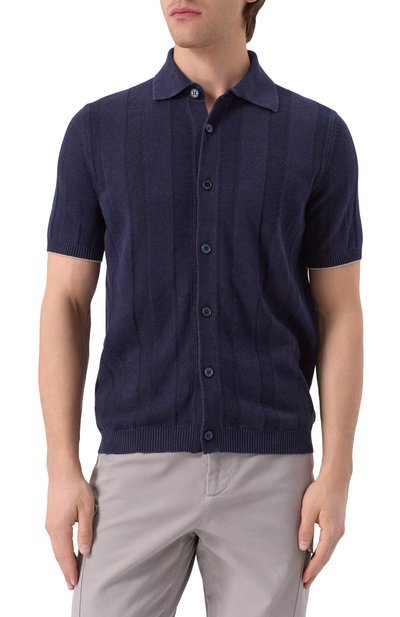 Рубашка изо льна и хлопка BRUNELLO CUCINELLI, арт. M2L707805, фото 3