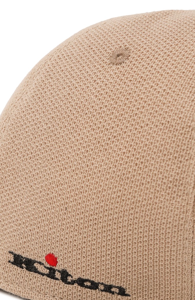 Мужская хлопковая бейсболка KITON бежевого цвета, арт. UCAPP25K0712D | Фото 4 (Материал сплава: Проставлено; Материал: Текстиль, Хлопок; Нос: Не проставлено)