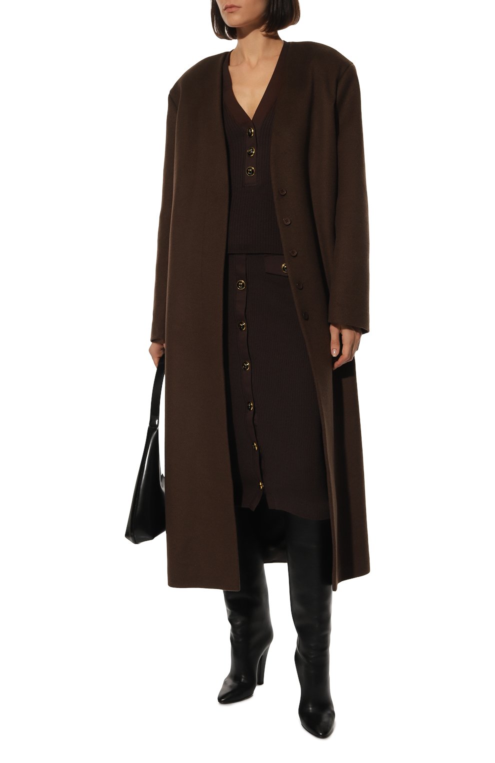 Юбка PINKO темно-коричневого цвета по цене 34550 руб., арт. 1G184T-Y77N, фото 2 Юбка PINKO, арт. 1G184T-Y77N, фото 2