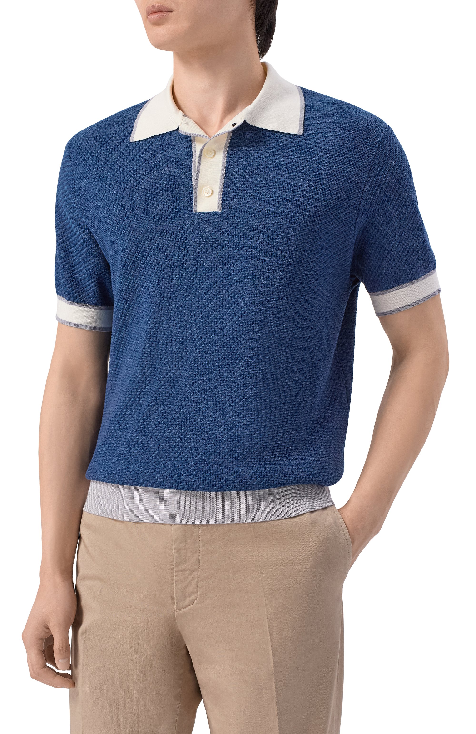 Поло изо льна и хлопка BRIONI, арт. UMR200/PDK22, фото 3