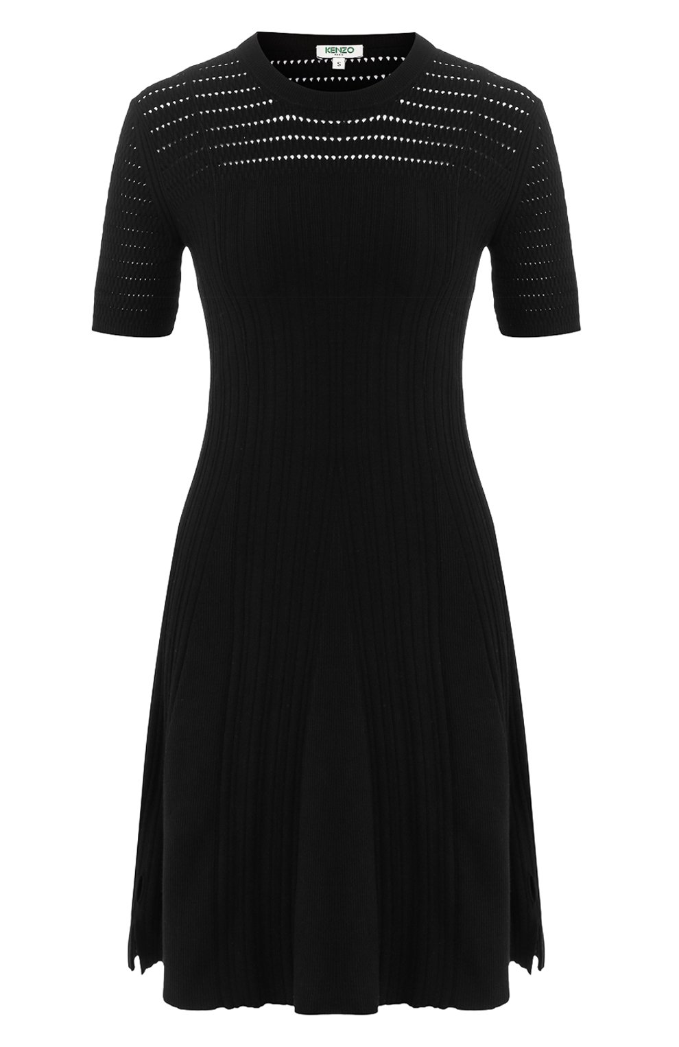 Платье из вискозы KENZO черного цвета по цене 29950 руб., арт. 2R0417842, фото 1 Платье из вискозы KENZO, арт. 2R0417842, фото 1