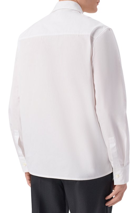 Хлопковая рубашка Jil Sander J22DL0350-J45001 Белый  J22DL0350-J45001 Фото 4