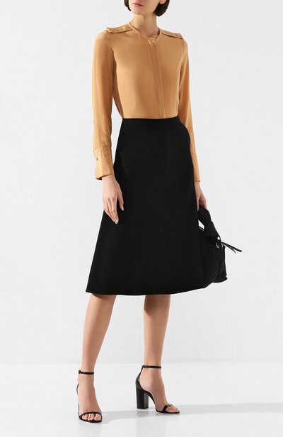 Шелковая блузка STELLA MCCARTNEY бежевого цвета по цене 49300 руб., арт. 579256/SY206, фото 2 Шелковая блузка STELLA MCCARTNEY, арт. 579256/SY206, фото 2