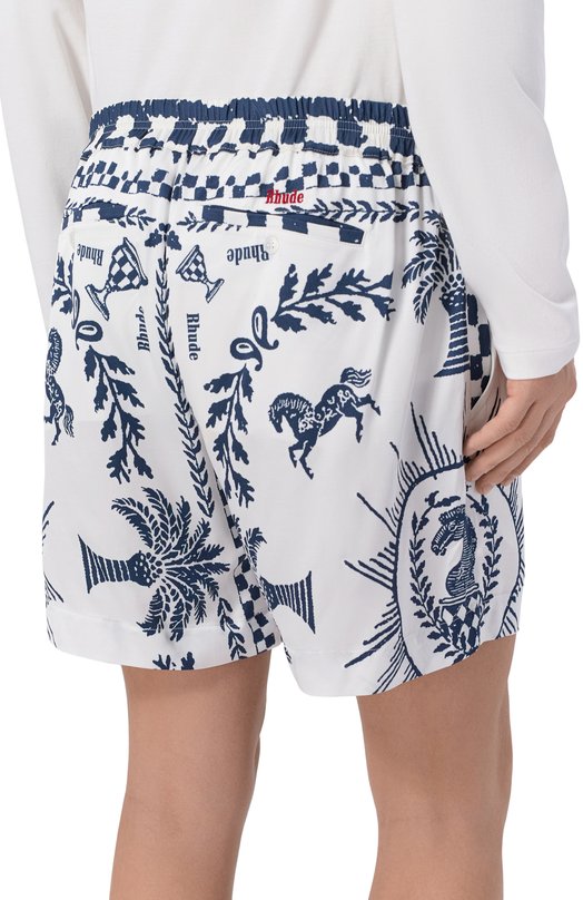 Шорты из вискозы Rhude RHSS26SH02358 Белый  RHSS26SH02358 Фото 4
