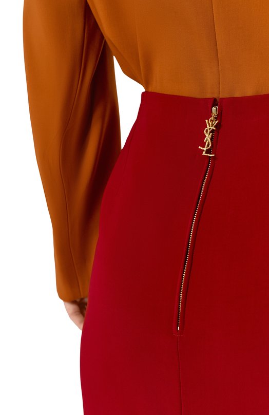 Юбка из вискозы Saint Laurent 852654/Y5J19 Красный  852654/Y5J19 Фото 5