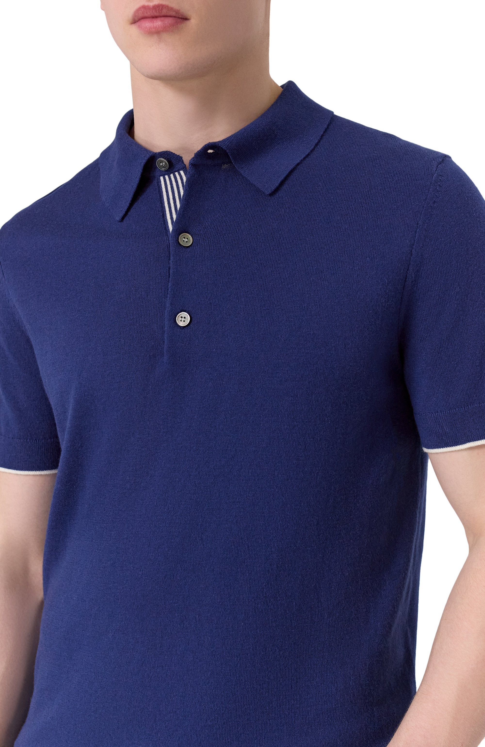Поло из хлопка и шелка WINDSOR темно-синего цвета по цене 28400 руб., арт. 13 CASHMIL0-P 10018945/30044682, фото 5 Поло из хлопка и шелка WINDSOR, арт. 13 CASHMIL0-P 10018945/30044682, фото 5