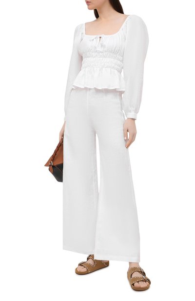 Льняные брюки FAITHFULL THE BRAND, арт. FF1683-WHT, фото 2