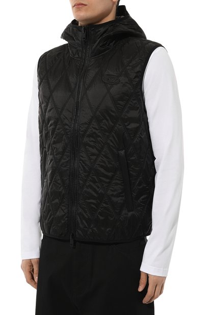 Утепленный жилет DIESEL черного цвета по цене 29150 руб., арт. A13399/0AKAE, фото 3 Утепленный жилет DIESEL, арт. A13399/0AKAE, фото 3