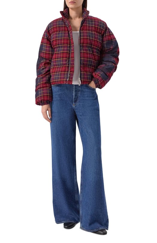 Пуховик Off-White 0WEJ007F25FAB001/CHECK FLAN ARR0W SPRAY PUFFER Бордовый  0WEJ007F25FAB001/CHECK FLAN ARR0W SPRAY PUFFER Фото 2