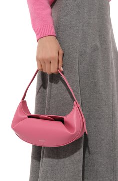 Женская сумка fortune cookie mini YUZEFI розового цвета, арт. YUZAW22-HB-FM-27 | Фото 2 (Сумки-технические: Сумки top-handle; Материал: Натуральная кожа; Материал сплава: Проставлено; Размер: mini; Драгоценные камни: Проставлено)