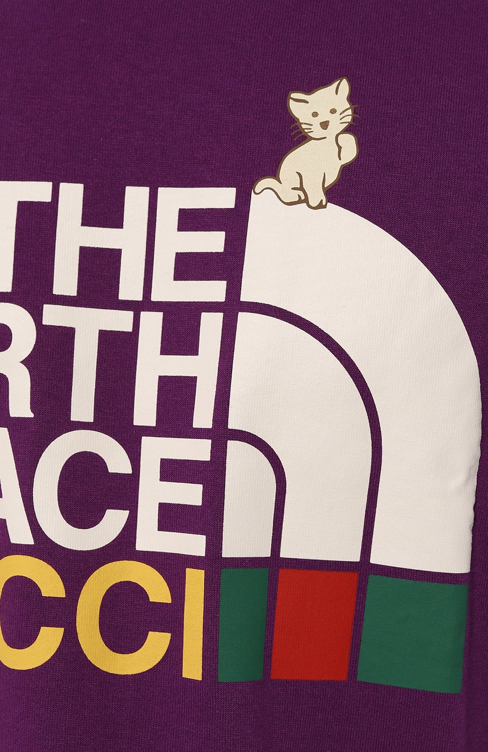 Хлопковая футболка the north face x gucci GUCCI, арт. 616036 XJDRD, фото 5