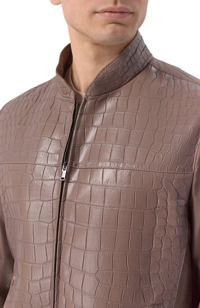 Бомбер с отделкой из кожи крокодила MVST, арт. M26.CSM.L402/1122, фото 5