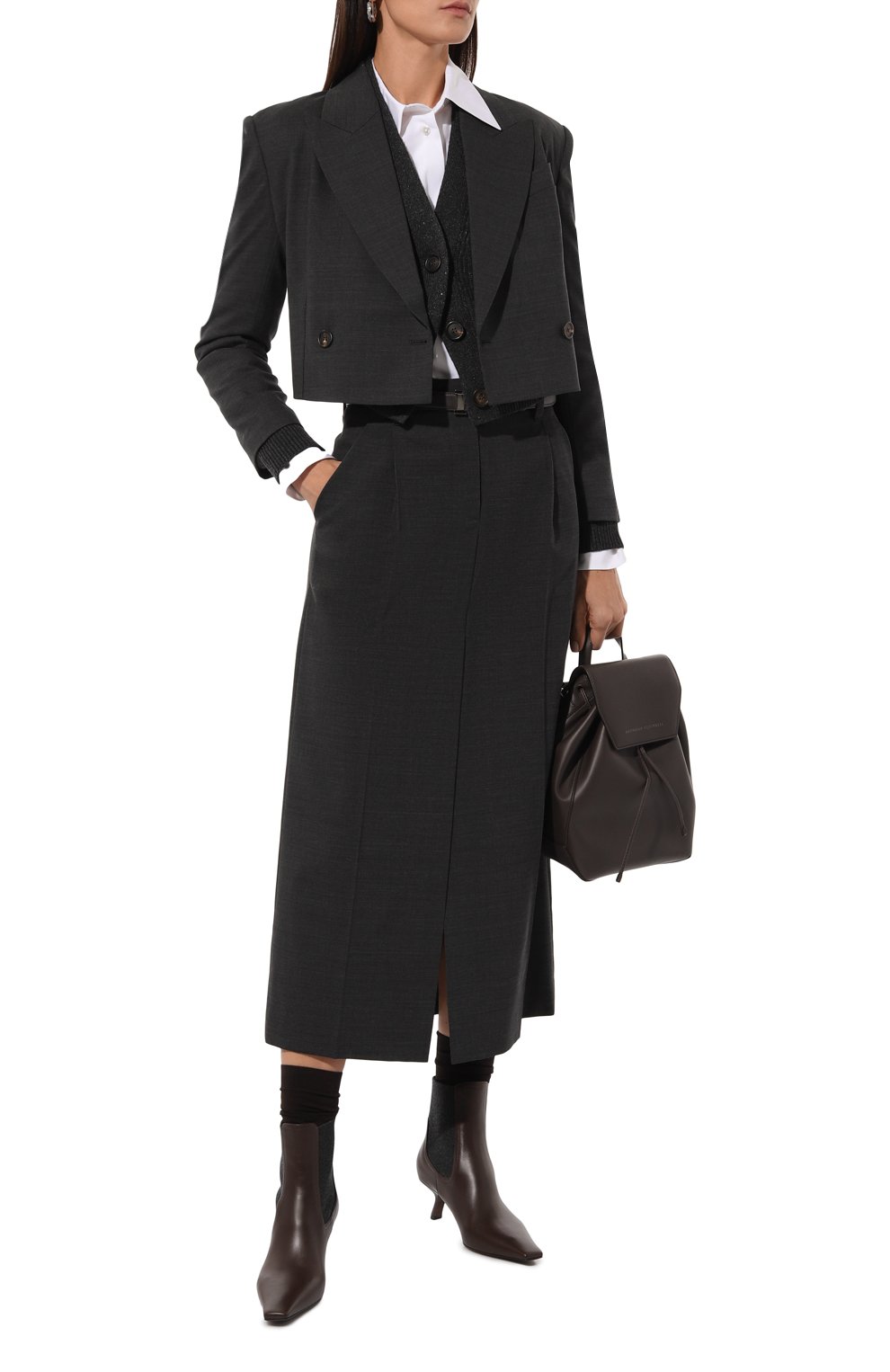 Шерстяная юбка BRUNELLO CUCINELLI, арт. MP154G3665, фото 2