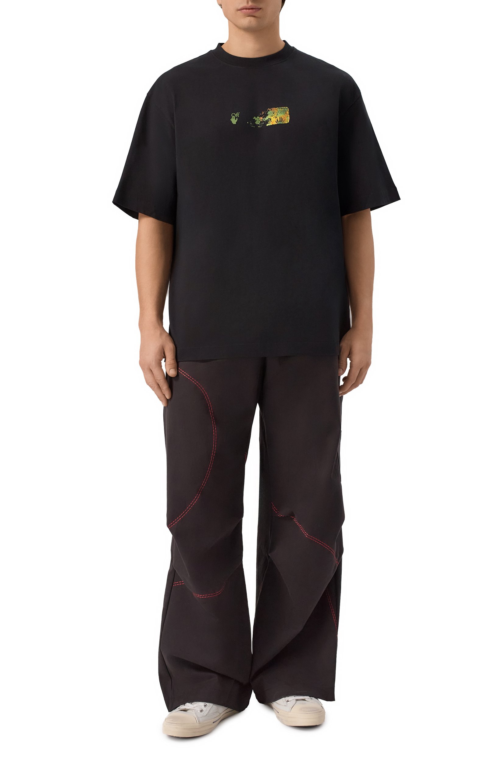 Хлопковая футболка OFF-WHITE, арт. 0MAA120F26JER00D0, фото 2