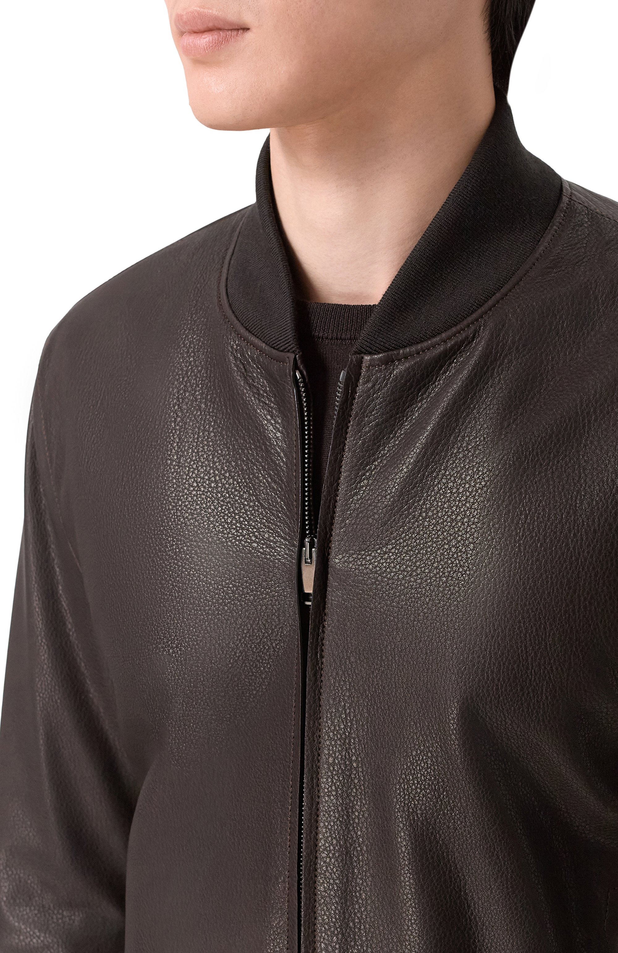 Кожаный бомбер BRIONI, арт. PLAD0LPD708/P9111, фото 5