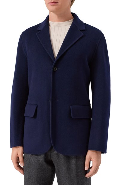 Пиджак из шерсти и кашемира 12 STOREEZ темно-синего цвета по цене 49000 руб., арт. 127945, фото 3 Пиджак из шерсти и кашемира 12 STOREEZ, арт. 127945, фото 3
