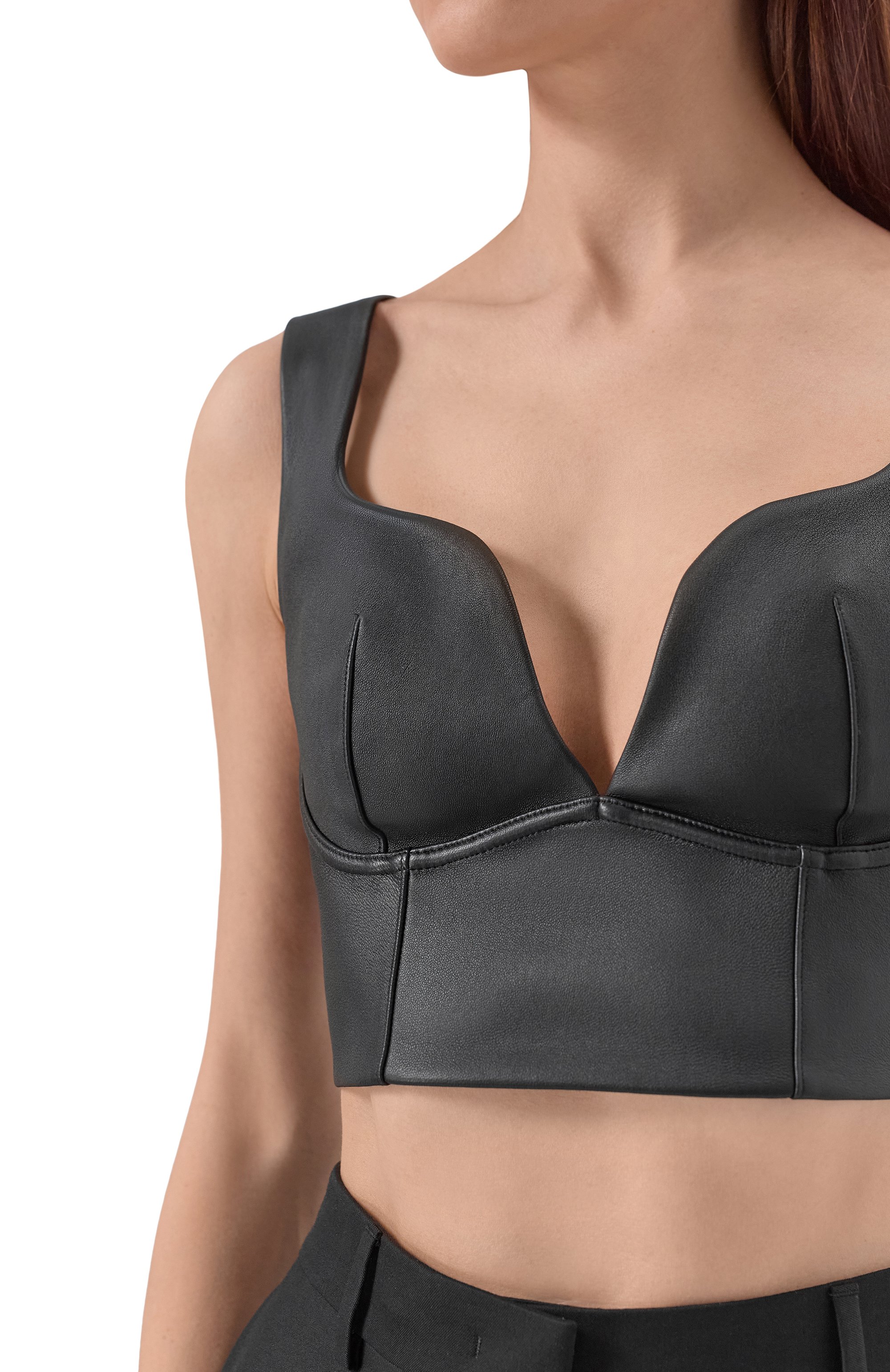 Кожаный топ-бюстье LIVY, арт. 655564005, фото 5