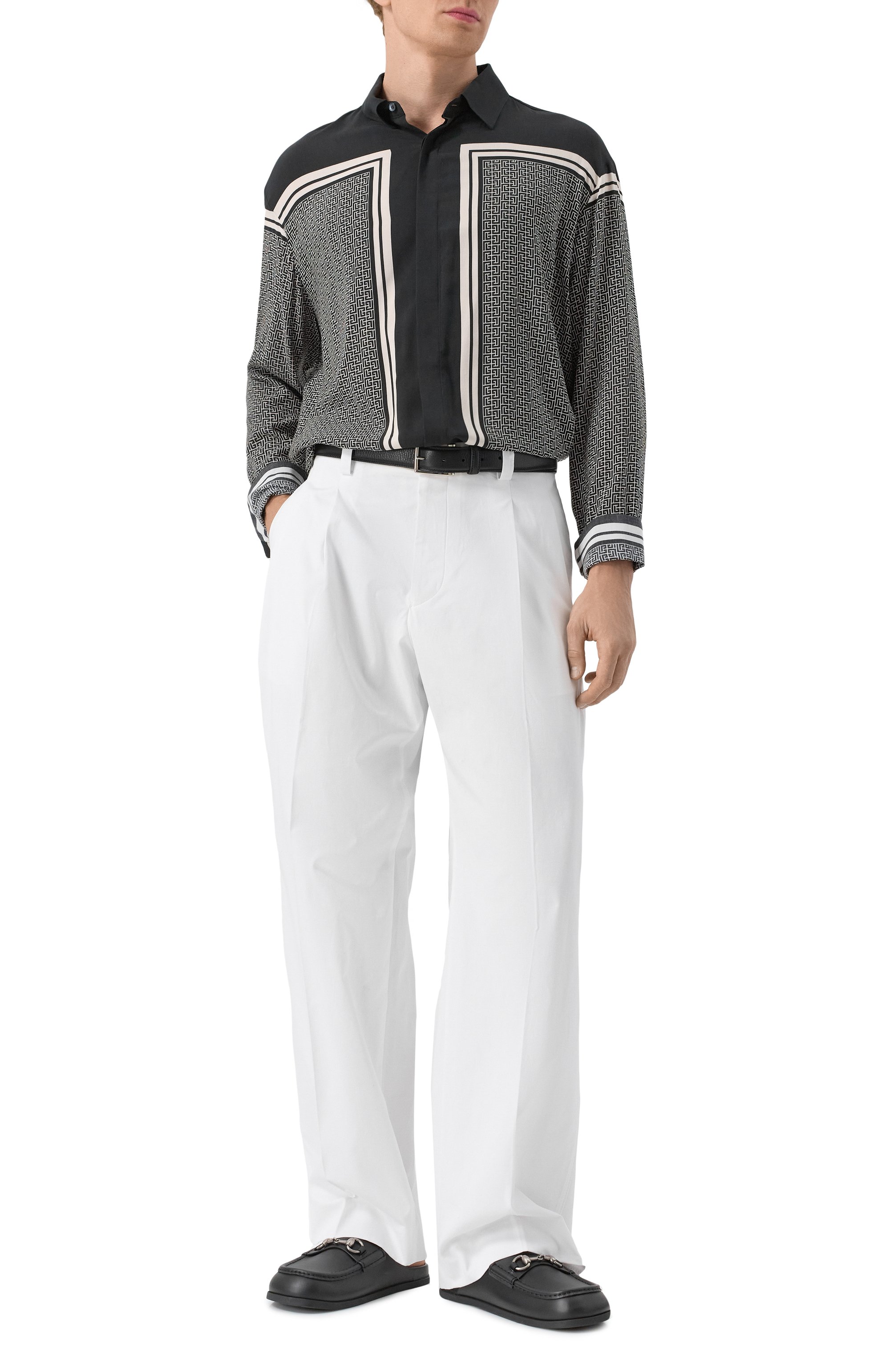 Рубашка из вискозы BALMAIN, арт. BH1HS184/XG42, фото 2