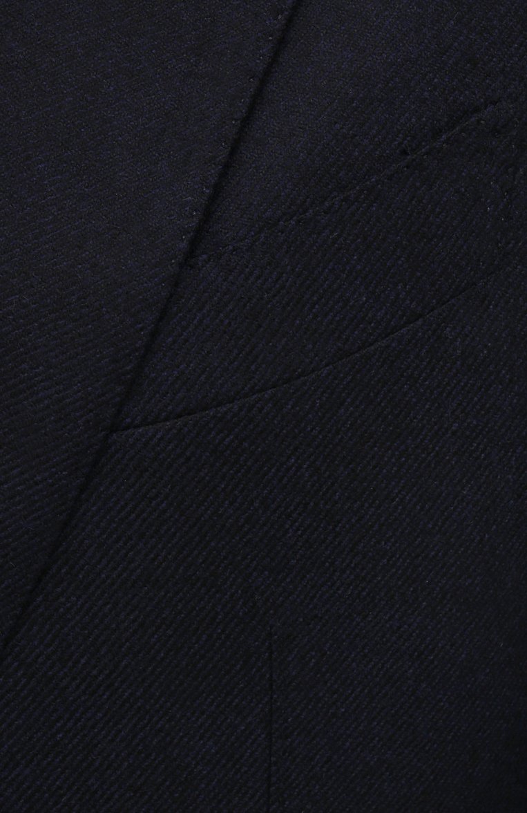 Мужской пиджак из шерсти и кашемира TOM FORD темно-синего цвета, арт. 228R01/15MA40 | Фото 5 (Материал внешний: Шерсть; Рукава: Длинные; Длина (для топов): Стандартные; Материал сплава: Проставлено; Стили: Классический; Случай: Формальный; 1-2-бортные: Однобортные; Драгоценные камни: Проставлено; Материал подклада: Шелк, Купро; Пиджаки М: Приталенный)