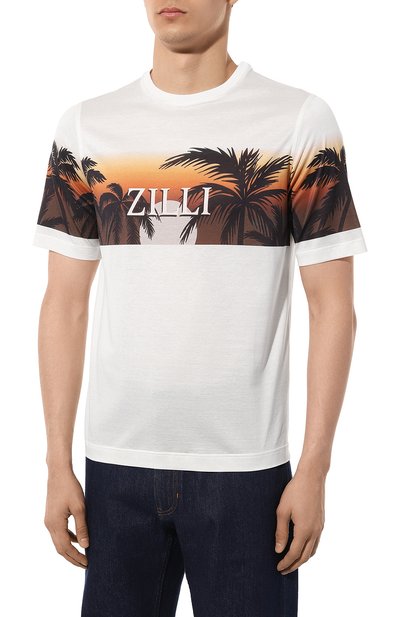 Хлопковая футболка ZILLI, арт. TSR02AM0110VZLF01, фото 3
