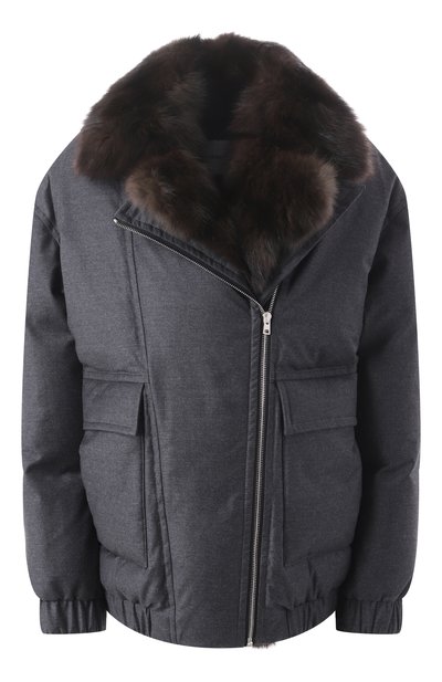 Женский пуховик с меховой отделкой YVES SALOMON, арт. 22WYV03068W02W