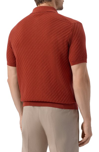 Поло из хлопка и шелка BRIONI, арт. UMR200/PAK22, фото 4