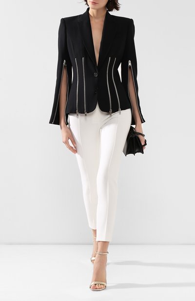 Жакет ALEXANDER MCQUEEN черного цвета по цене 395500 руб., арт. 593870/QEAAA, фото 2 Жакет ALEXANDER MCQUEEN, арт. 593870/QEAAA, фото 2