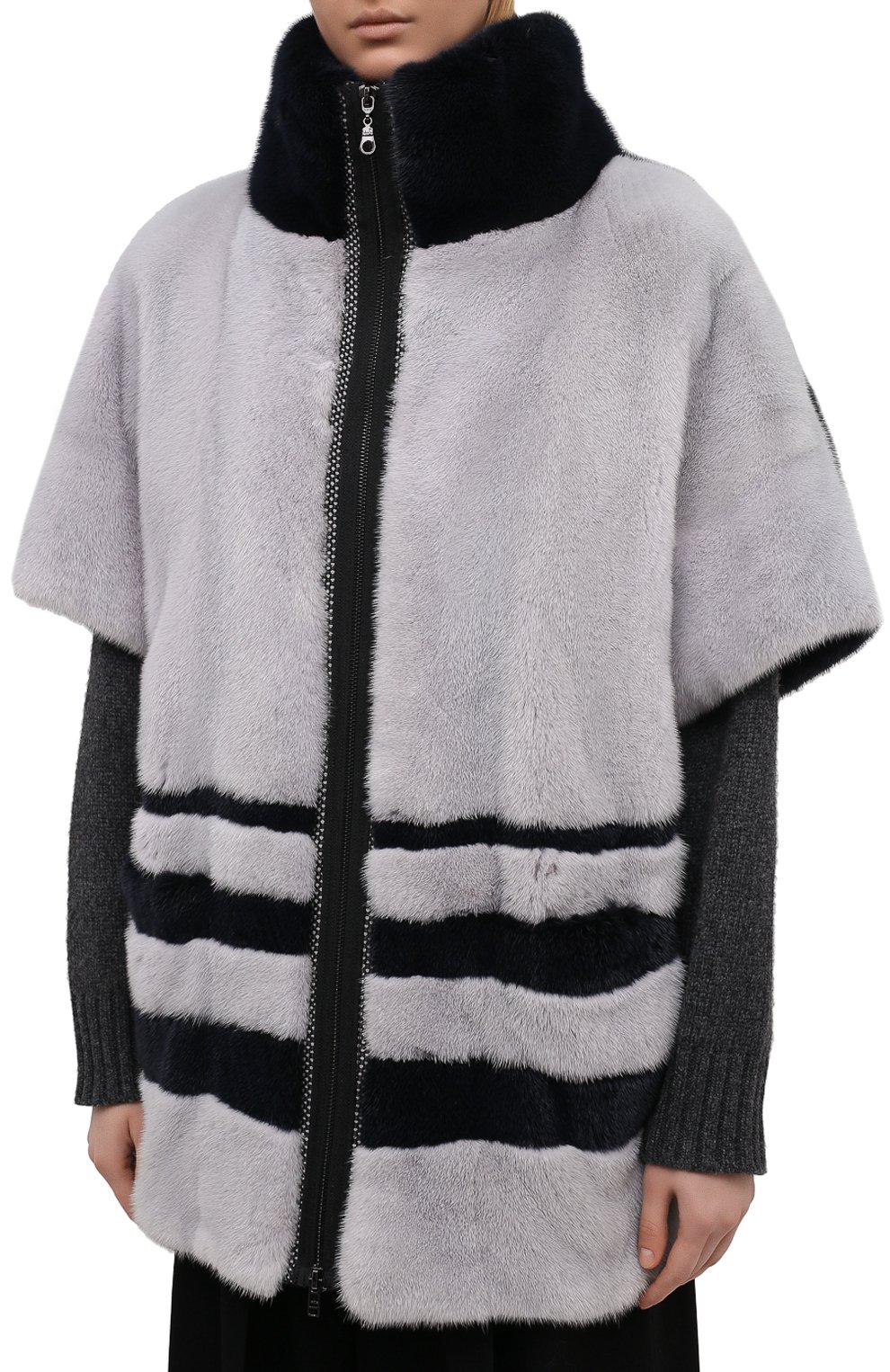 Шуба из меха норки FURLAND серого цвета по цене 354000 руб., арт. 0067400110229600922, фото 3 Шуба из меха норки FURLAND, арт. 0067400110229600922, фото 3