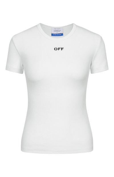 Женская хлопковая футболка OFF-WHITE, арт. 0WAA065C99JER005