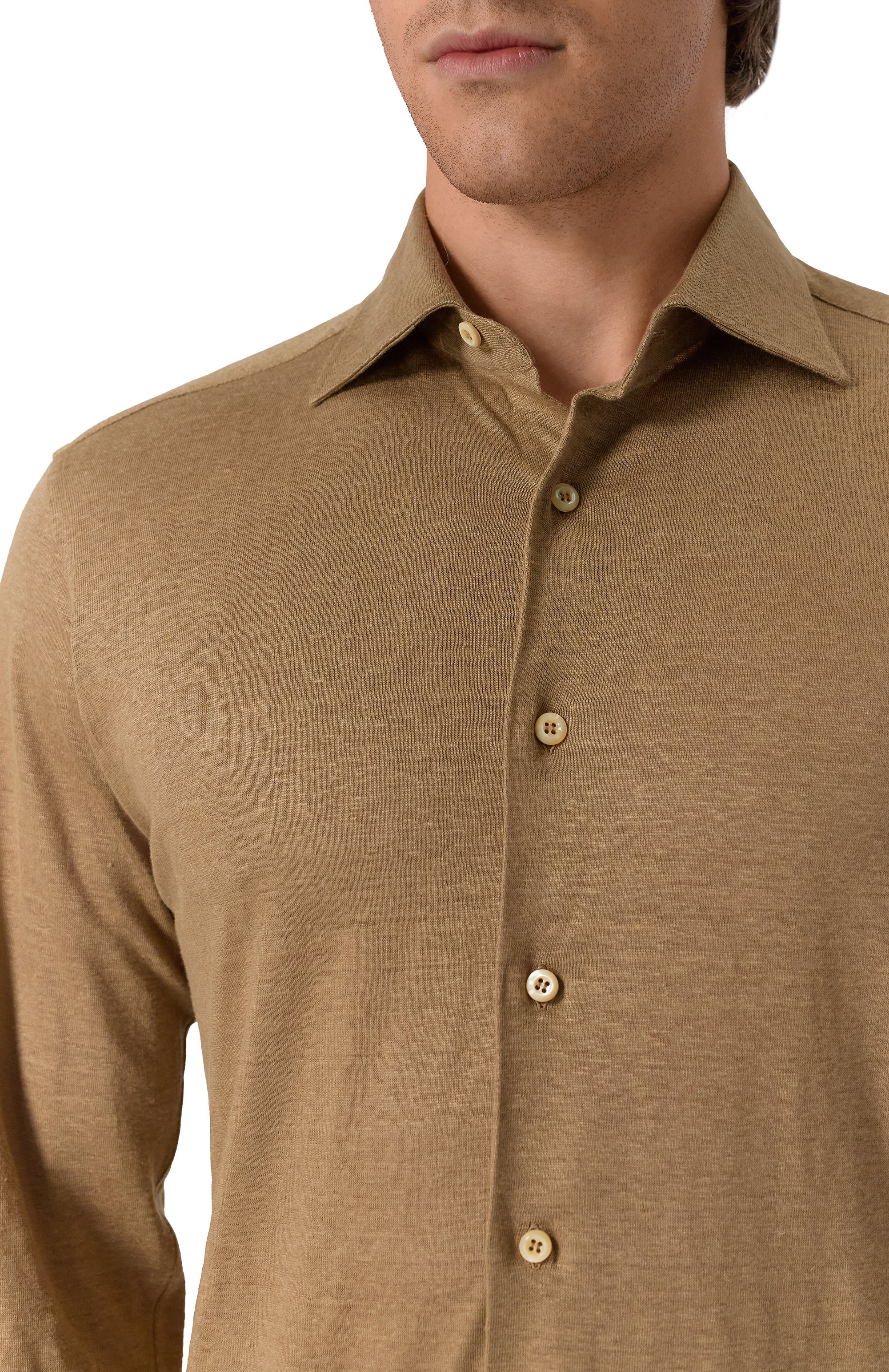 Льняная рубашка MVST, арт. SLIM/GABRIELLE/R0UND/800-JERSEY, фото 5