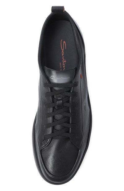 Кожаные кеды monte carlo SANTONI черного цвета по цене 93150 руб., арт. MBNG22184NEATFRI, фото 5 Кожаные кеды monte carlo SANTONI, арт. MBNG22184NEATFRI, фото 5