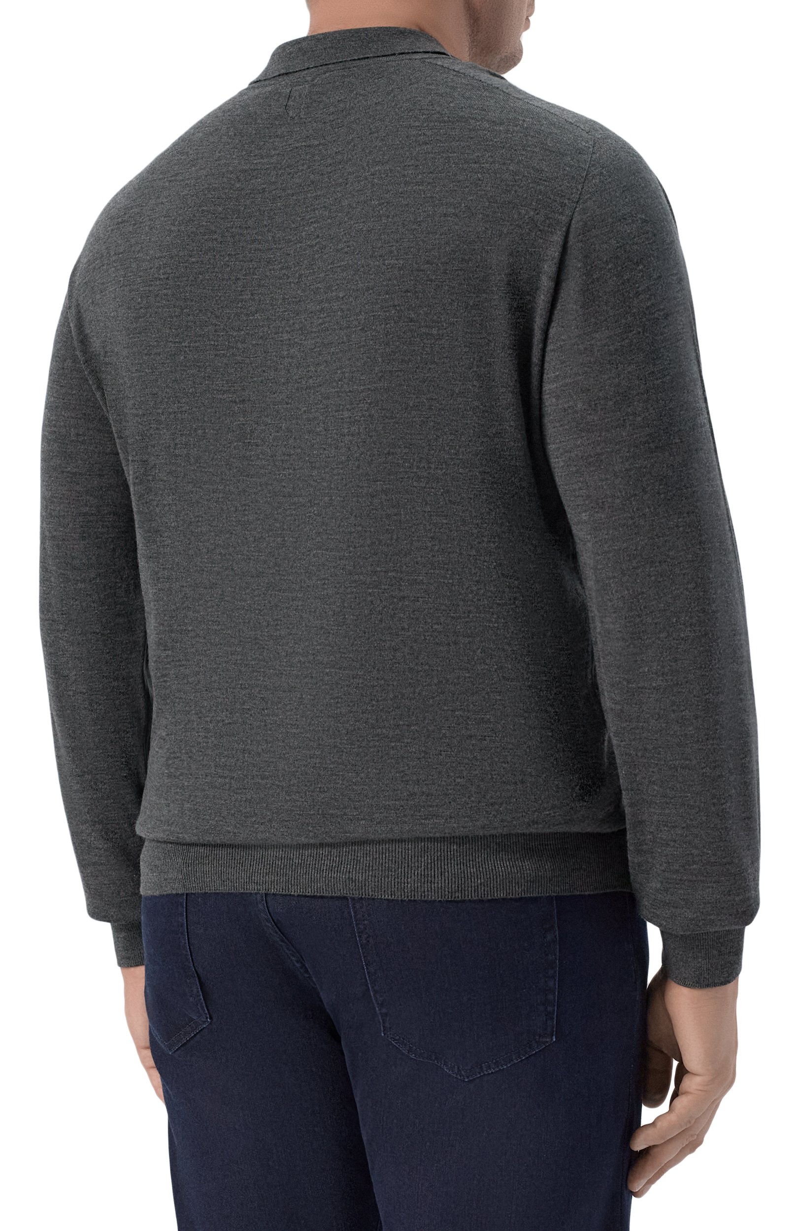 Шерстяное поло CANALI темно-серого цвета по цене 99950 руб., арт. C1123/MK02353, фото 4 Шерстяное поло CANALI, арт. C1123/MK02353, фото 4