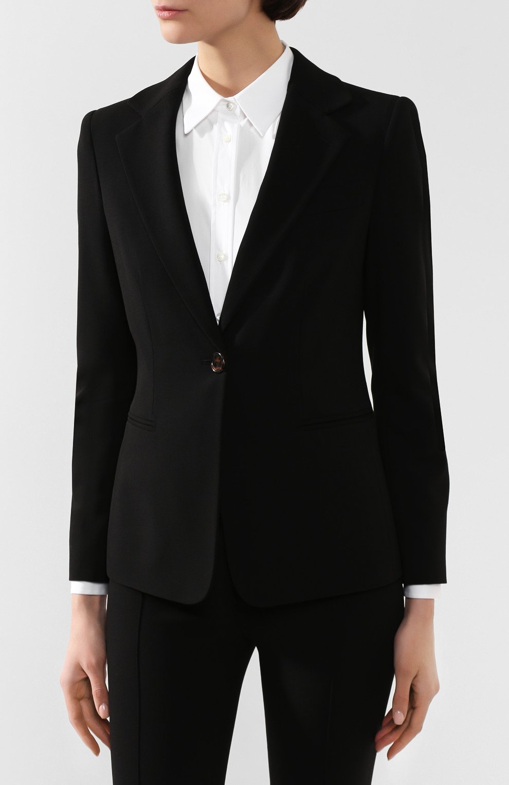 Шерстяной жакет GIORGIO ARMANI черного цвета по цене 171500 руб., арт. 0SHGG0DC/T01HK, фото 3 Шерстяной жакет GIORGIO ARMANI, арт. 0SHGG0DC/T01HK, фото 3