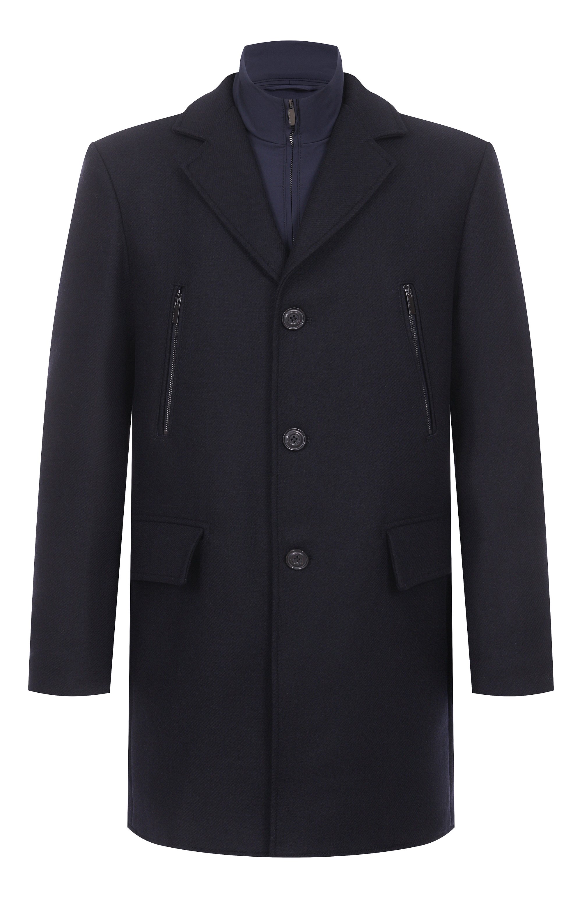 Шерстяное пальто PAUL&SHARK темно-синего цвета по цене 124000 руб., арт. 15312170, фото 1 Шерстяное пальто PAUL&SHARK, арт. 15312170, фото 1
