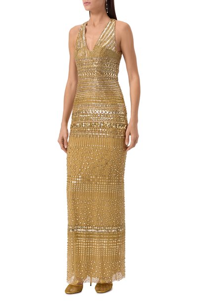 Платье с отделкой пайетками и стразами ZUHAIR MURAD, арт. RDR25008/EMSQ001, фото 3