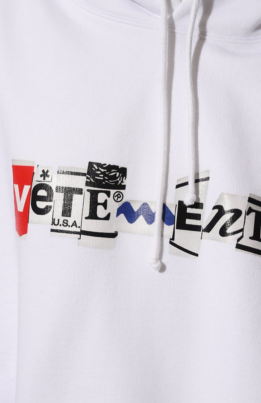 фото Хлопковое худи vetements