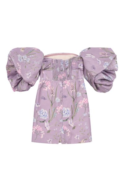 Платье из вискозы и льна MAISON AVA сиреневого цвета по цене 52750 руб., арт. MA-SS25-GT01/6-10, фото 2 Платье из вискозы и льна MAISON AVA, арт. MA-SS25-GT01/6-10, фото 2