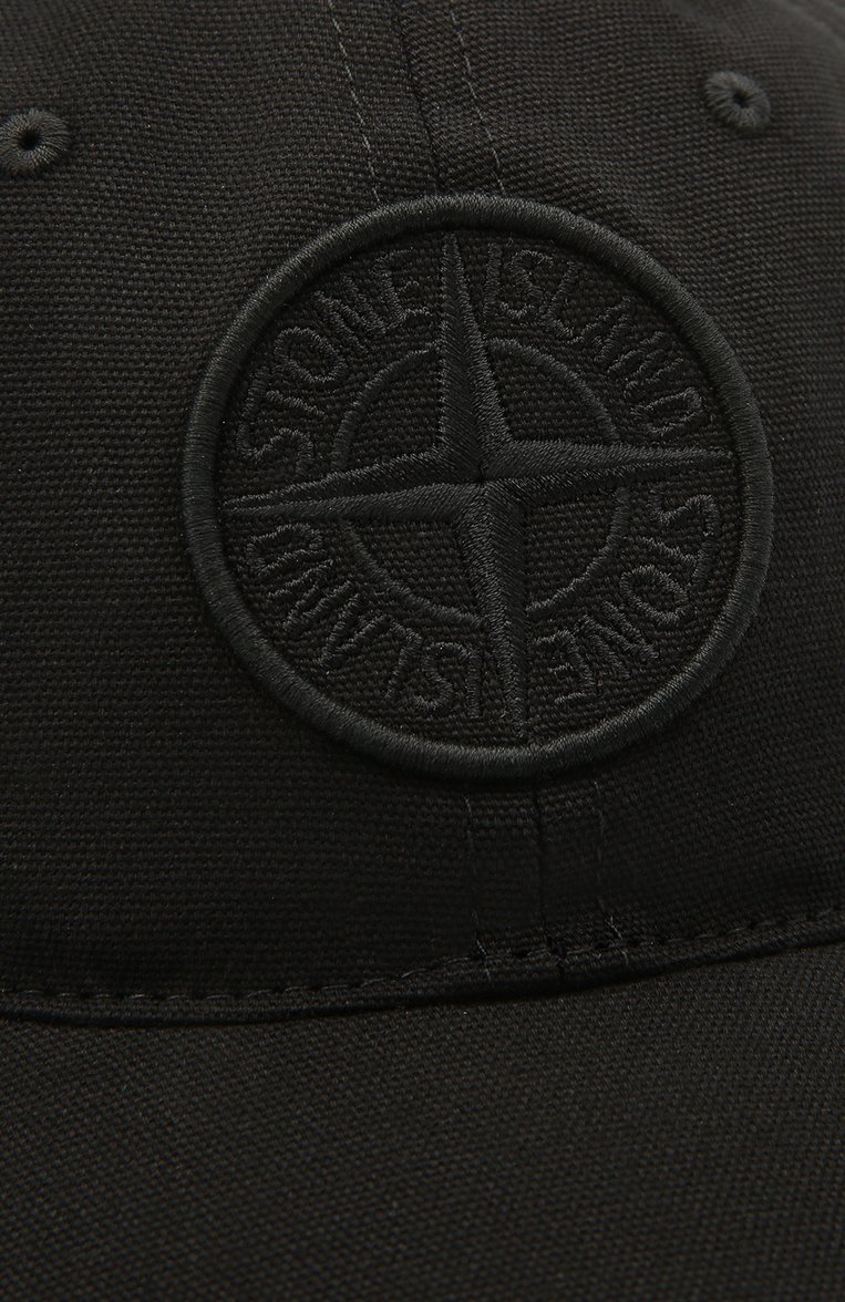 Мужская хлопковая бейсболка STONE ISLAND черного цвета, арт. 741599468 | Фото 3 (Материал: Текстиль, Хлопок; Нос: Не проставлено)