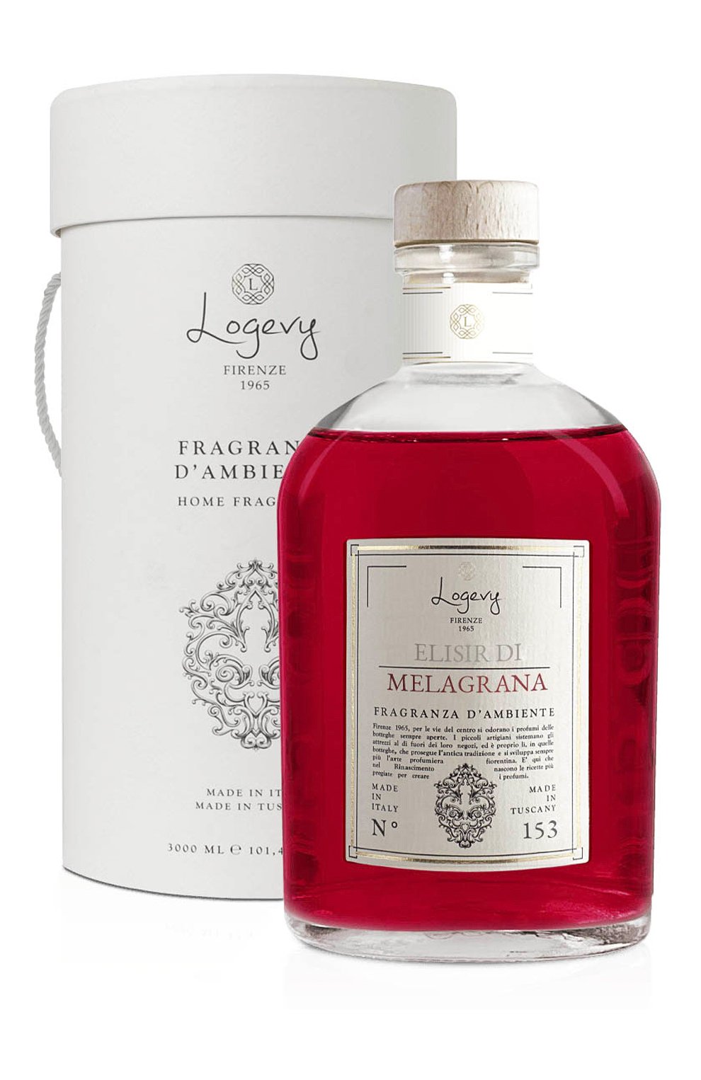 Диффузор elisir di melagrana / "гранатовый эликсир" (ваза 3000ml + рефил 6x500ml) LOGEVY FIRENZE 1965, арт. 8050519374200, фото 2