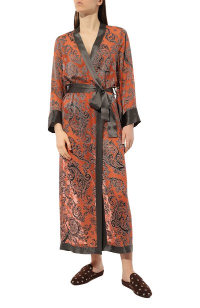 Халат из шелка и вискозы MARJOLAINE, арт. 2STE2201, фото 2