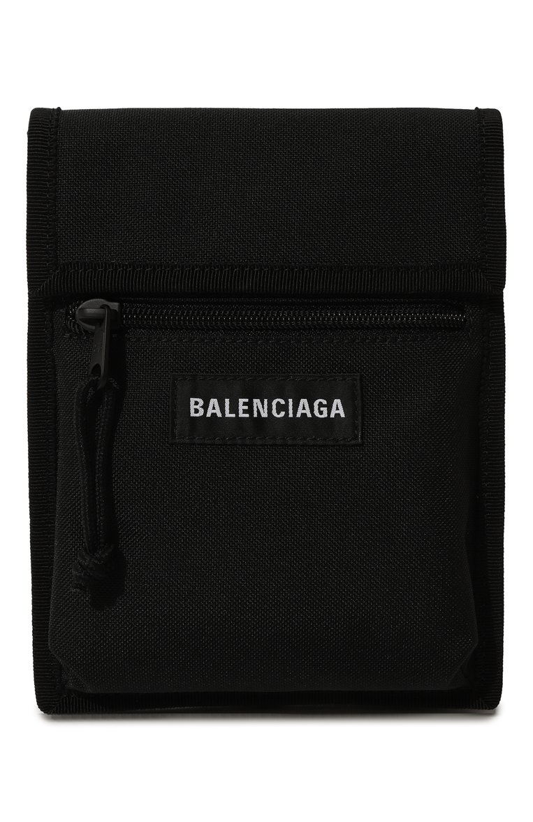 Мужская сумка explorer BALENCIAGA черного цвета, арт. 655982/2JMJX | Фото 1 (Материал сплава: Проставлено; Драгоценные камни: Проставлено; Материал: Текстиль; Размер: mini; Ремень/цепочка: На ремешке)