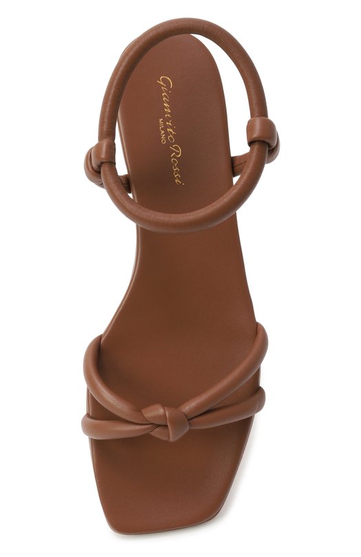 Кожаные сандалии Juno Gianvito Rossi G32324.05CU0.NAPCU0I Коричневый  G32324.05CU0.NAPCU0I Фото 6