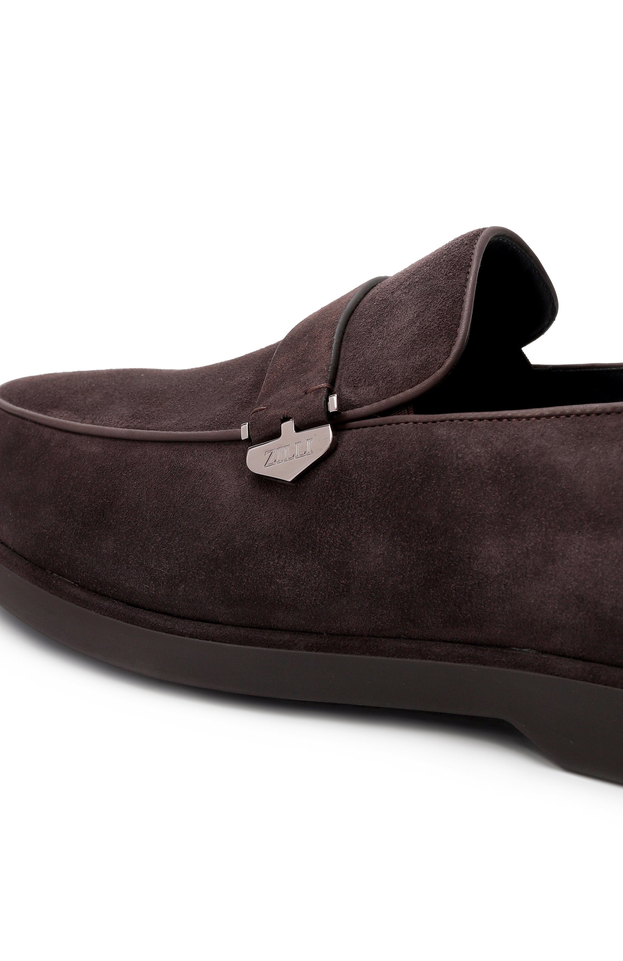 Замшевые лоферы ZILLI темно-коричневого цвета по цене 156000 руб., арт. H0148AM1104VZTP04, фото 7 Замшевые лоферы ZILLI, арт. H0148AM1104VZTP04, фото 7