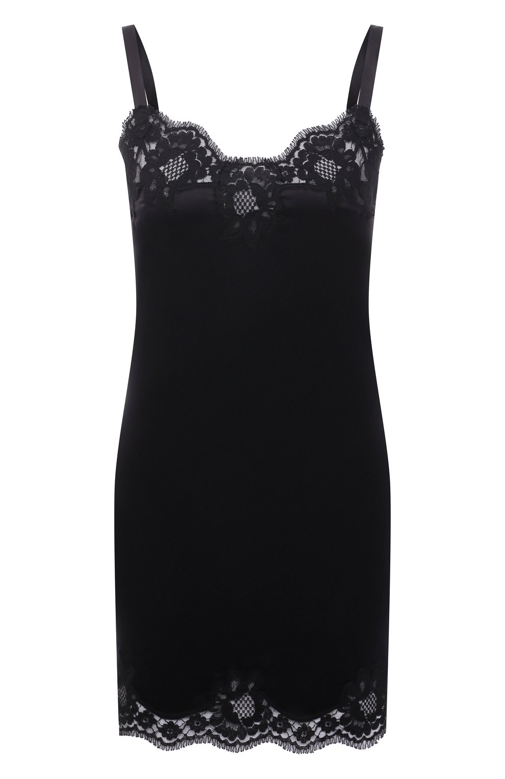 Шелковая сорочка с кружевной отделкой DOLCE & GABBANA, арт. 0122/06A00T/FUADG, фото 1