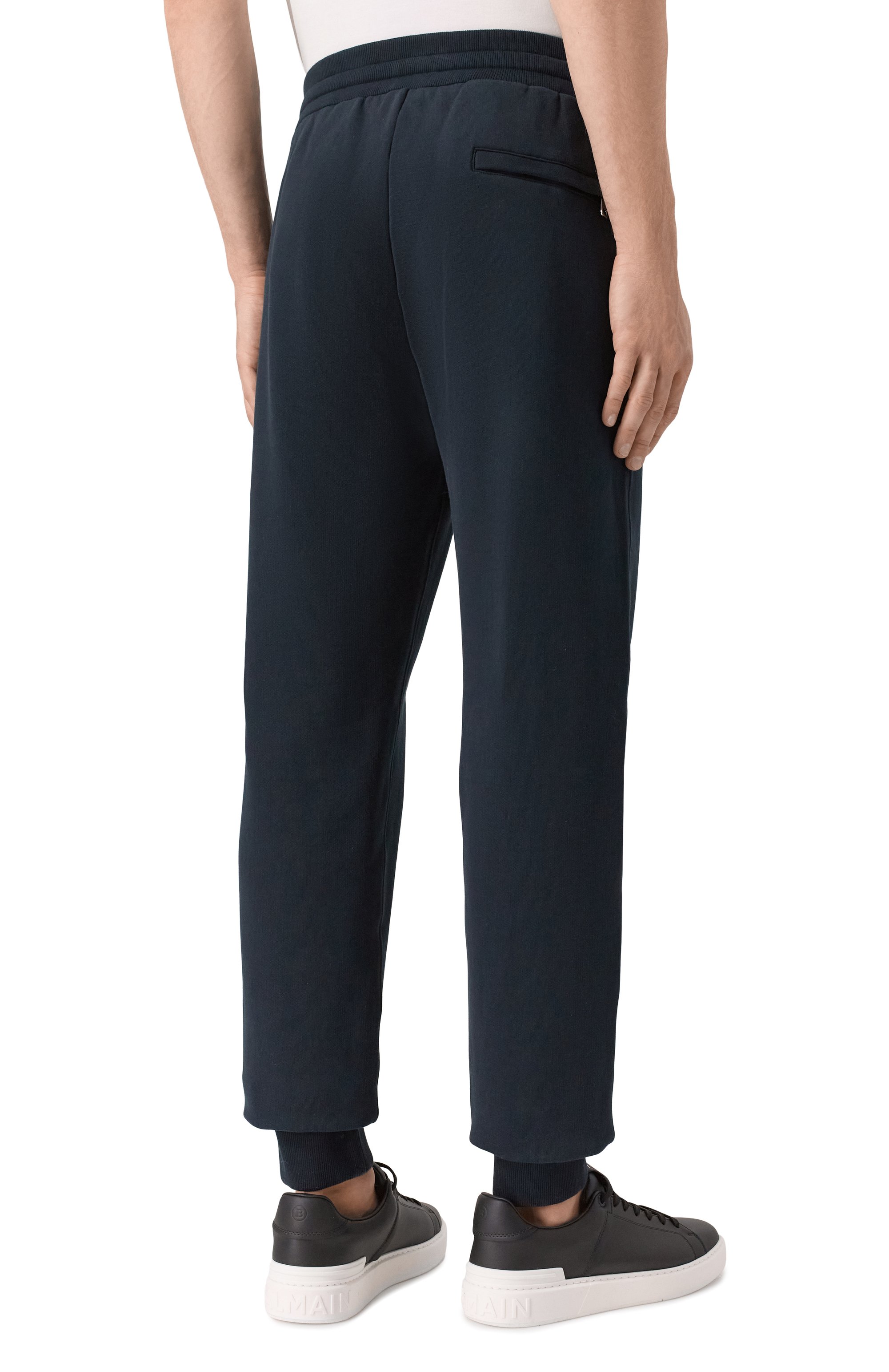 Хлопковые джоггеры DOLCE & GABBANA темно-синего цвета по цене 105500 руб., арт. GP07TZ/G7PZT, фото 4 Хлопковые джоггеры DOLCE & GABBANA, арт. GP07TZ/G7PZT, фото 4