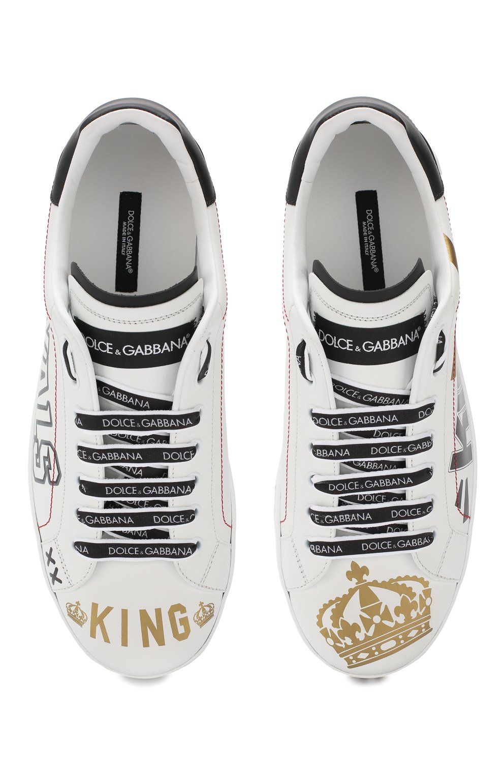 Кожаные кеды portofino DOLCE & GABBANA, арт. CS1587/AK160, фото 5