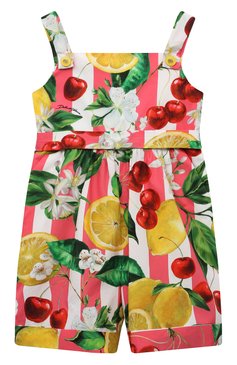 Детский хлопковый комбинезон DOLCE & GABBANA разноцветного цвета, арт. L53DT6/HS5Q6 | Фото 1 (Материал внешний: Хлопок; Девочки Кросс-КТ: Комбинезон-одежда; Рукава: На бретелях, Без рукавов; Ростовка одежда: 6 лет | 116 см, 18 мес | 86 см, 5 лет | 110 см, 3 года | 98 см, 8 лет | 128 см, 12 лет | 152 см, 9 лет | 134 см, 4 года | 104 см)