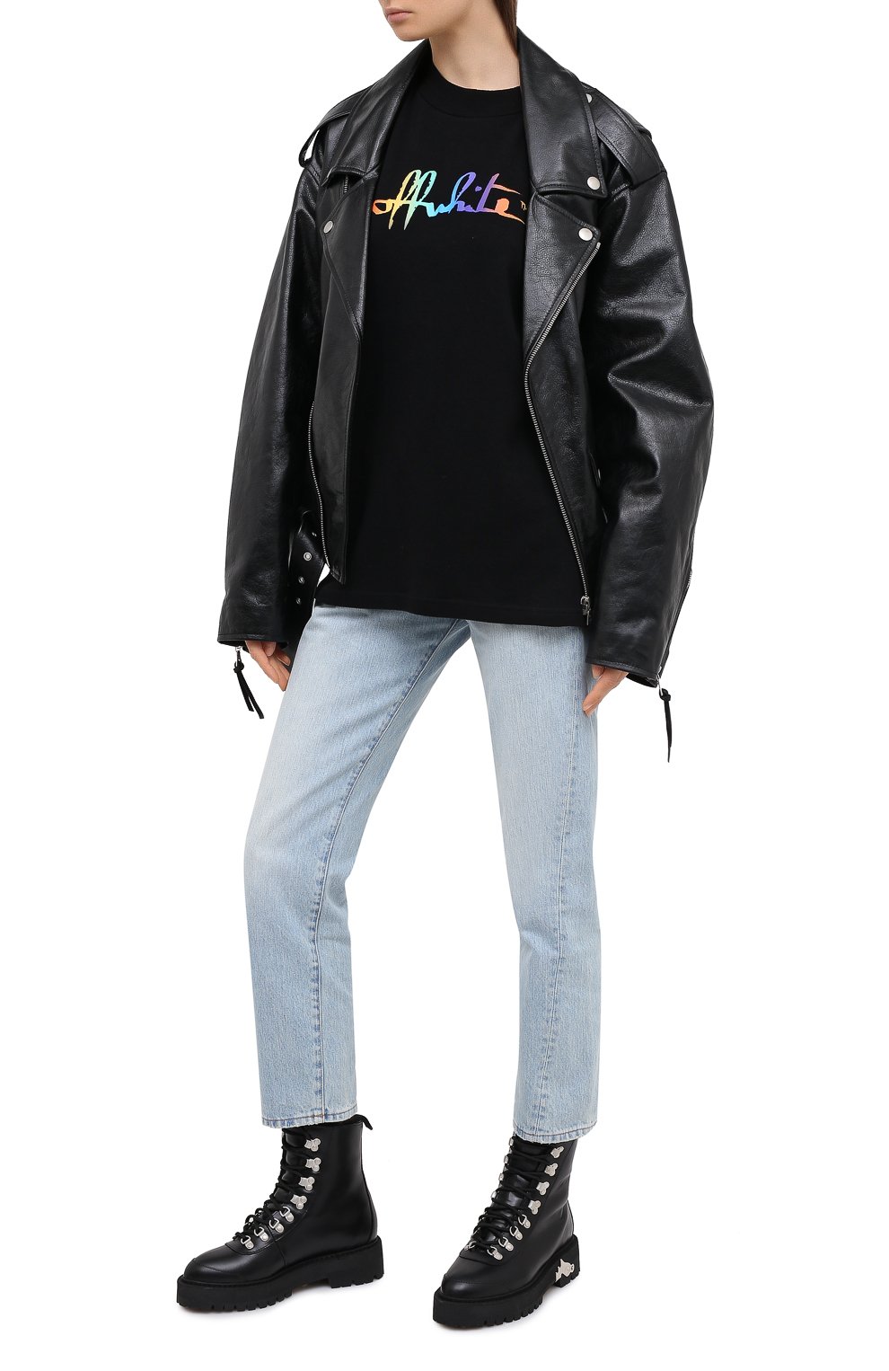 Хлопковая футболка OFF-WHITE, арт. 0WAA072F20JER0011084, фото 2